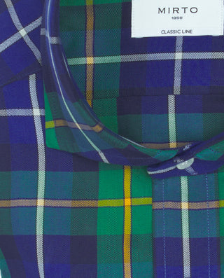 Camisa casual cuadros verdes y azules estruct by M | 07622_0050_5