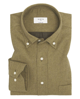 Camisa casual manga larga lisa de franela by MIRTO | 07629_0053_1