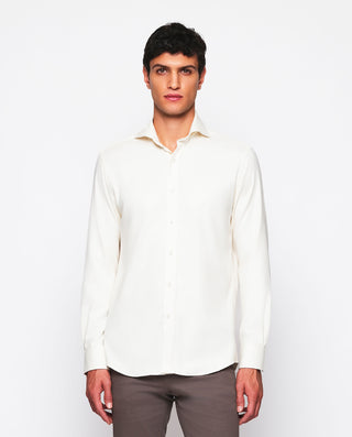 Camisa casual crudo de franela by MIRTO | 07631_0050_2
