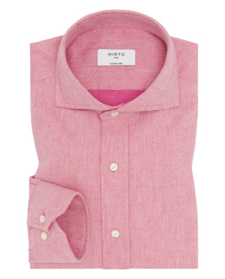 Camisa casual rosa de franela