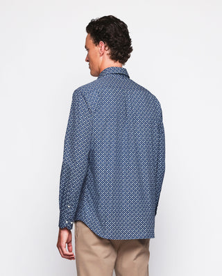 Camisa casual estampado floral en tonos azule by M | 07672_0050_3