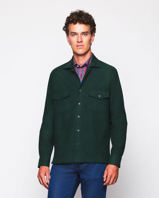 Sobrecamisa verde de franela by MIRTO | 07697_0050_2