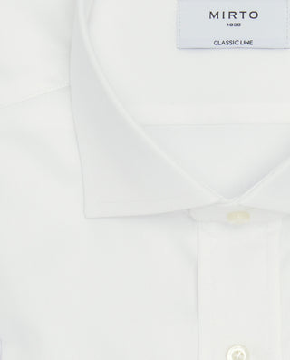 Camisa vestir blanca puño mixto de algodón by MIRT | 07774_0050_5