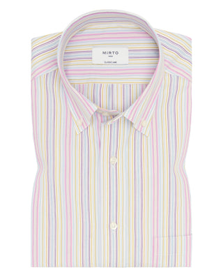 Camisa casual manga corta rayas color pastel by MI | 07778_0050_1