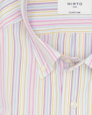 Camisa casual manga corta rayas color pastel by MI | 07778_0050_5