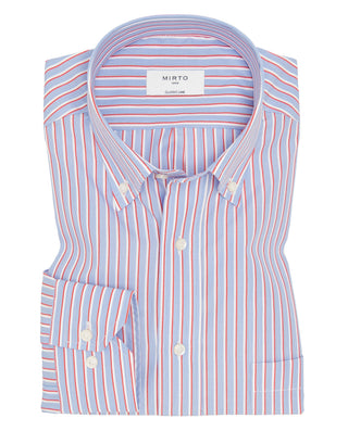 Camisa casual rayas azules y rojas by MIRTO | 07788_0050_1