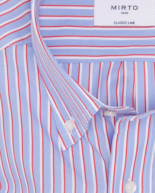 Camisa casual rayas azules y rojas by MIRTO | 07788_0050_2