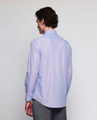 Camisa casual rayas azules y rojas