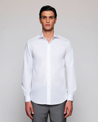 Camisa  vestir blanca puño doble de algodón by MIR | 07790_0050_2
