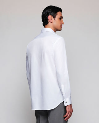 Camisa  vestir blanca puño doble de algodón by MIR | 07790_0050_3