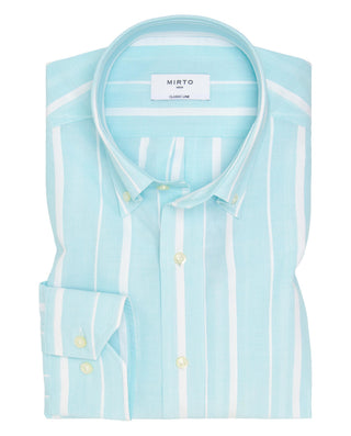 Camisa casual agua rayas blancas de algodón by MIR | 07791_0051_1