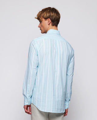 Camisa casual agua rayas blancas de algodón by MIR | 07791_0051_3