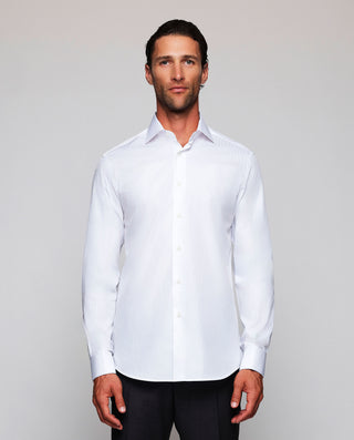 Camisa vestir blanca puño doble algodón estru by M | 07794_0050_2