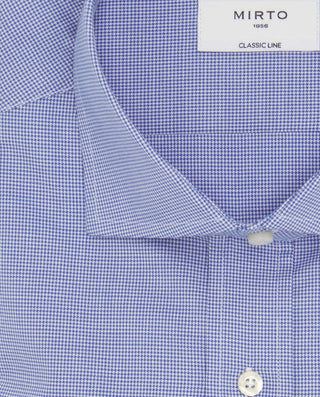 Camisa vestir azul puño mixto algodón estruct by M | 07804_0050_5