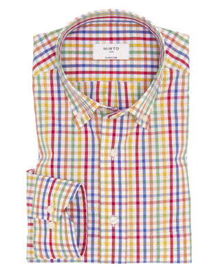 Camisa casual cuadros multicolor de algodón by MIR | 07807_0050_1