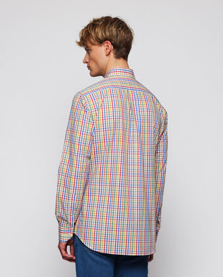 Camisa casual cuadros multicolor de algodón by MIR | 07807_0050_3