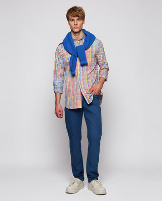Camisa casual cuadros multicolor de algodón by MIR | 07807_0050_4