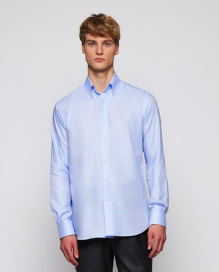 Camisa casual cuadro Príncipe de Gales azul y by M | 07814_0050_2