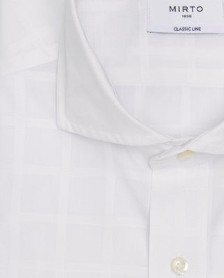 Camisa casual blanca cuadros en relieve de by MIRT | 07815_0050_5