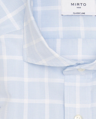 Camisa casual azul cuadros en relieve  de by MIRTO | 07815_0052_5