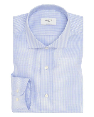 Camisa vestir azul puño mixto estructura pata by M | 07818_0051_1