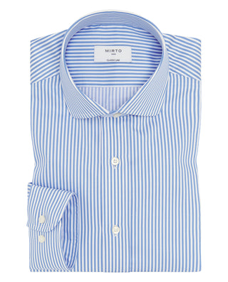 Camisa vestir rayas azules y blancas puño mix by M | 07826_0050_1