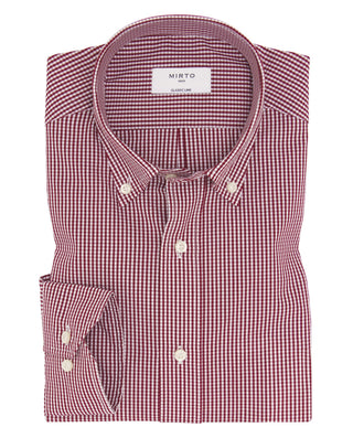 Camisa vestir cuadro Vichy rojo de algodón by MIRT | 07832_0050_1