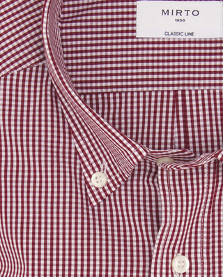 Camisa vestir cuadro Vichy rojo de algodón by MIRT | 07832_0050_5