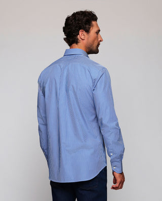 Camisa vestir cuadro Vichy azul de algodón by MIRT | 07832_0051_3