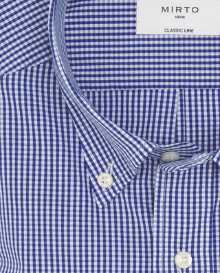Camisa vestir cuadro Vichy azul de algodón by MIRT | 07832_0051_5