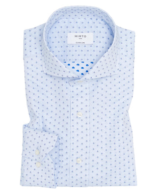 Camisa casual azul estructura fil coupé by MIRTO | 07837_0050_1