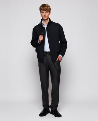 Camisa casual azul estructura fil coupé by MIRTO | 07837_0050_4