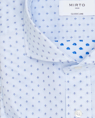 Camisa casual azul estructura fil coupé by MIRTO | 07837_0050_5