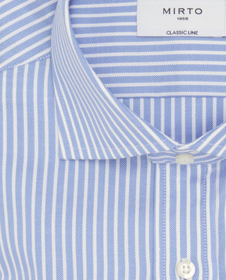 Camisa vestir rayas azules y blancas estructu by M | 07846_0050_5