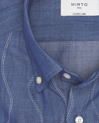 Camisa denim de Lyocell delantero bordado by MIRTO | 07847_0050_5