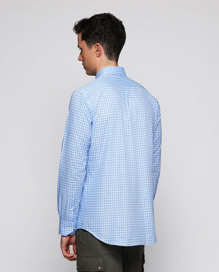 Camisa casual cuadros vichy azul de Oxford by MIRT | 07854_0051_3
