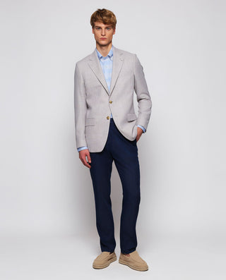 Camisa casual motivo geométrico tonos azules by MI | 07869_0050_4