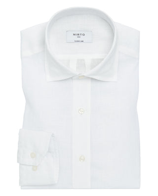 Camisa casual blanca de lino by MIRTO | 07902_0050_1