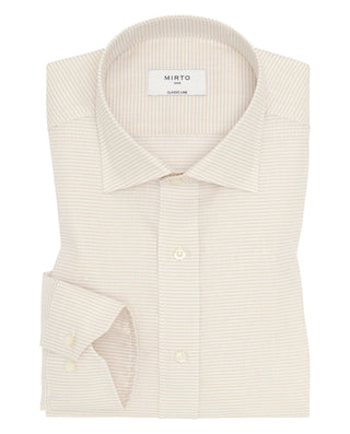 Camisa casual raya horizontal mezcla de algod by M | 07907_0050_1