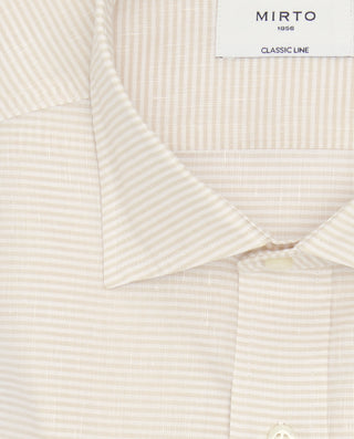 Camisa casual raya horizontal mezcla de algod by M | 07907_0050_5