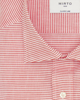 Camisa casual raya horizontal roja y blanca by MIR | 07907_0056_2