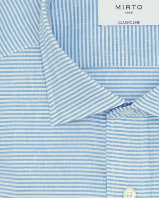 Camisa casual raya horizontal azul y blanca by MIR | 07907_0058_2