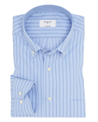 Camisa casual rayas azules estructura espiga by MI | 07908_0050_1