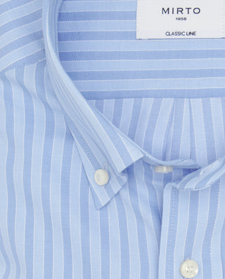 Camisa casual rayas azules estructura espiga by MI | 07908_0050_5