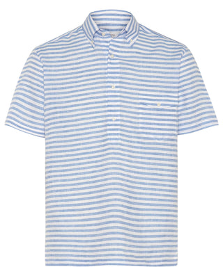 Camisa polera raya horizontal azul y blanca by MIR | 07911_0051_1