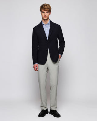 Camisa casual rayas azules y blancas de algod by M | 07913_0056_4