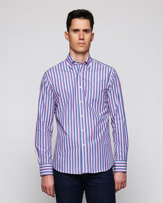 Camisa casual manga larga de rayas by MIRTO | 07916_0056_2