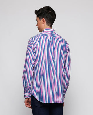 Camisa casual manga larga de rayas by MIRTO | 07916_0056_3