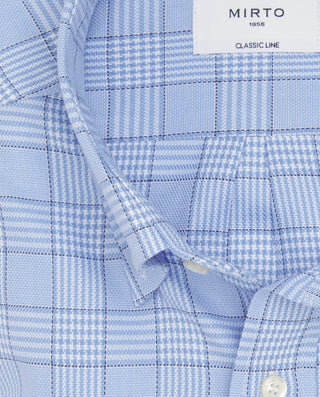 Camisa casual cuadro fantasía en tonos azules by M | 07925_0050_5