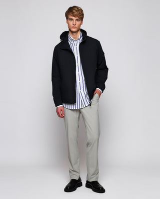 Camisa casual rayas azules y blancas algodón by MI | 07929_0050_4